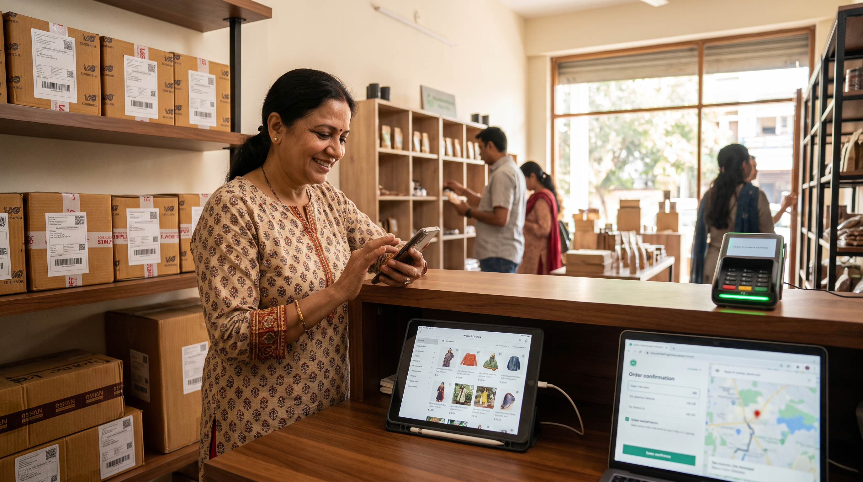 Indian retailer managing conversational commerce from enquiry through order and delivery