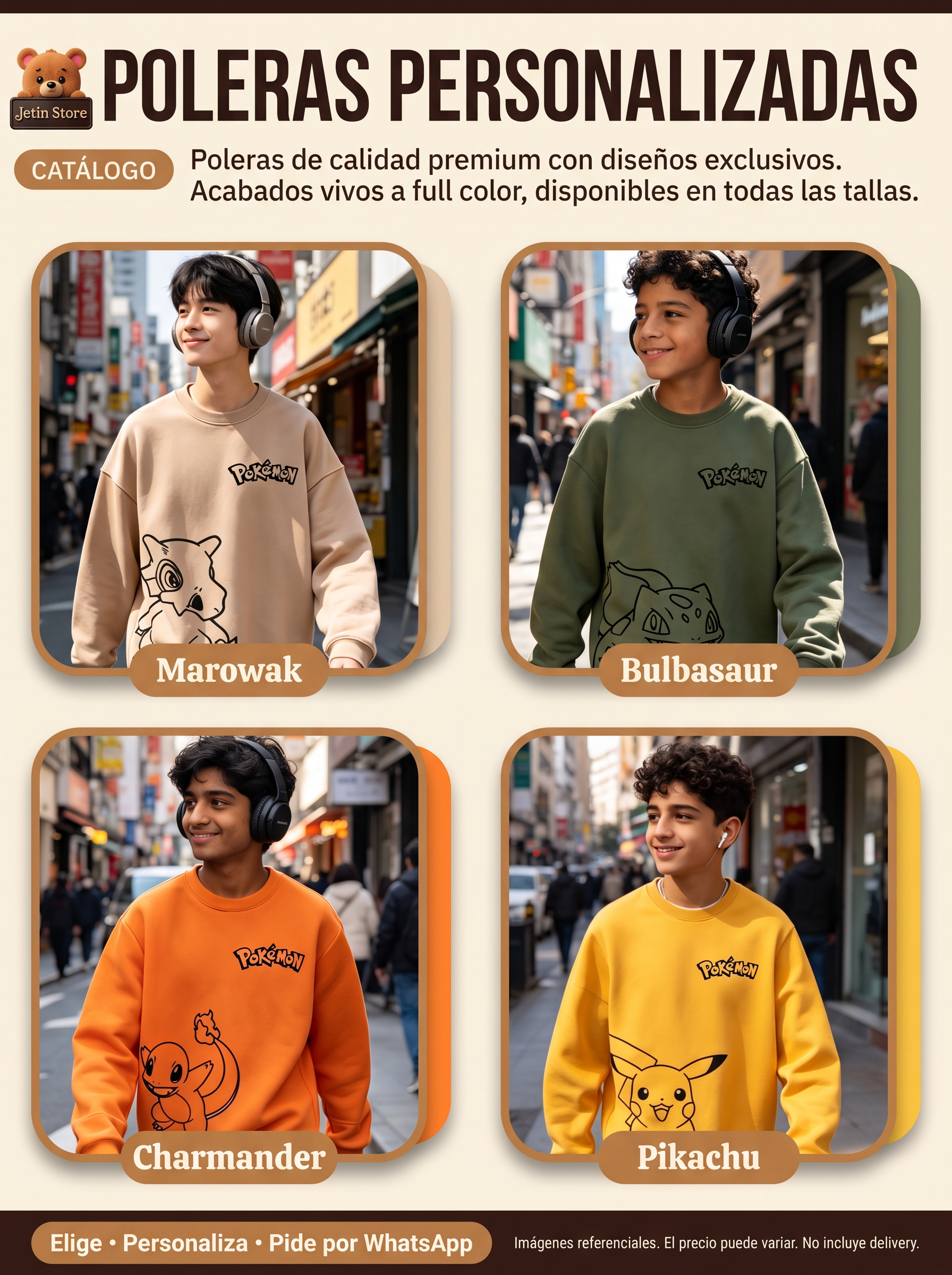 Colección de poleras personalizadas Jetin Store
